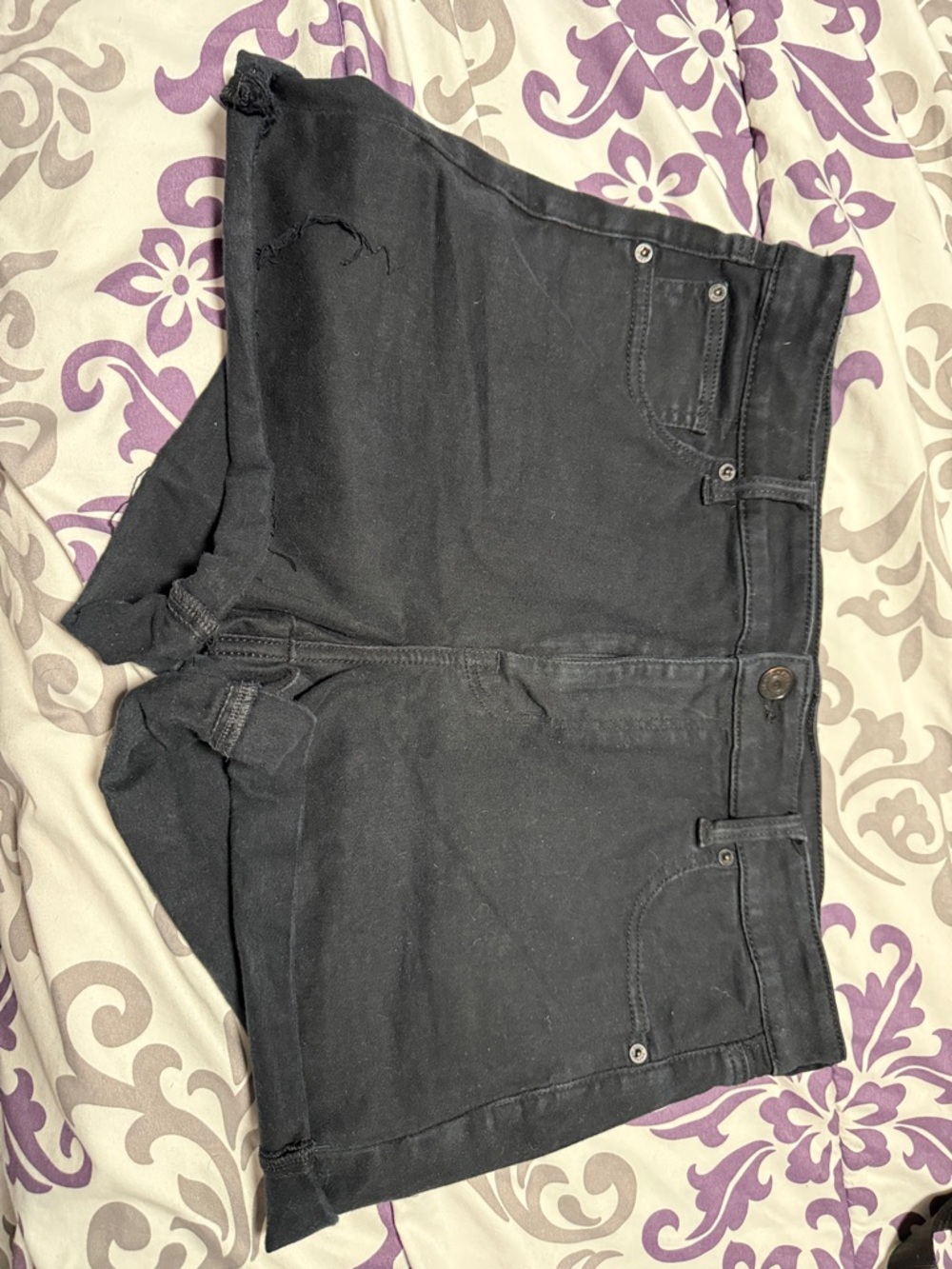 American Eagle Outfitters Black Denim Jean Shorts